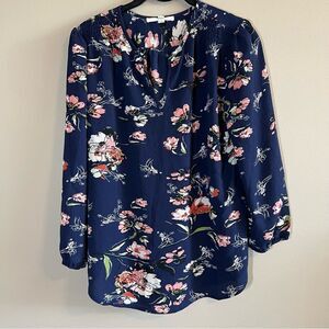✨ Stitch Fix Fun2fun Women’s Blue Floral Top Small